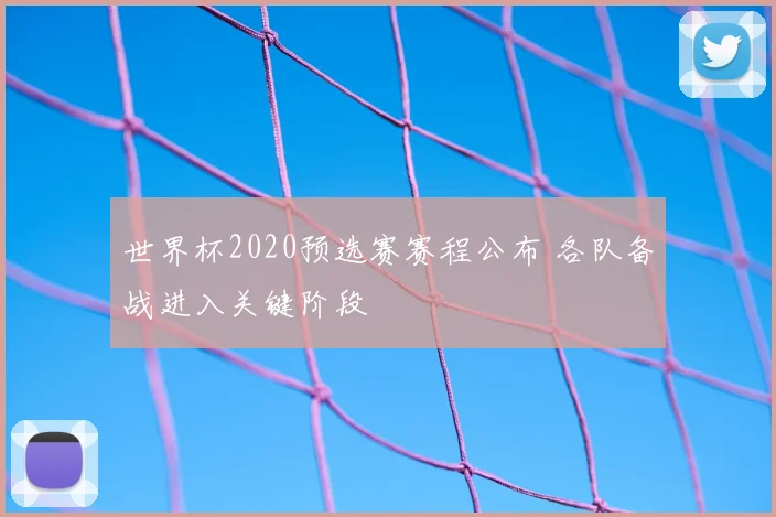 世界杯2020预选赛赛程公布 各队备战进入关键阶段